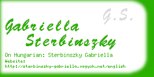 gabriella sterbinszky business card